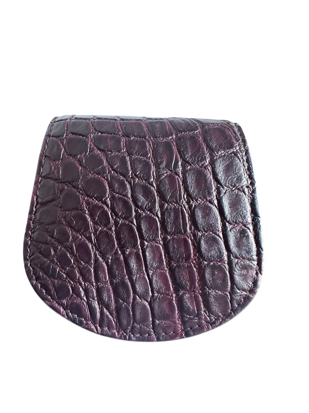 Dolce & Gabbana Burgundy Caiman Leather Bifold Wallet NWT Made In Italy